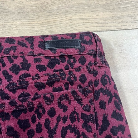 Social Standard by Sanctuary Leopard Cheetah Print Maroon and Black Pants Skinny - Picture 10 of 12